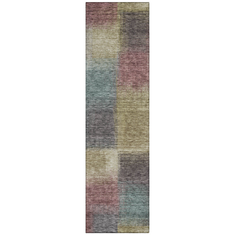 Neysa Washable Abstract Indoor / Outdoor Rug, Runner 2'3" x 7'6"