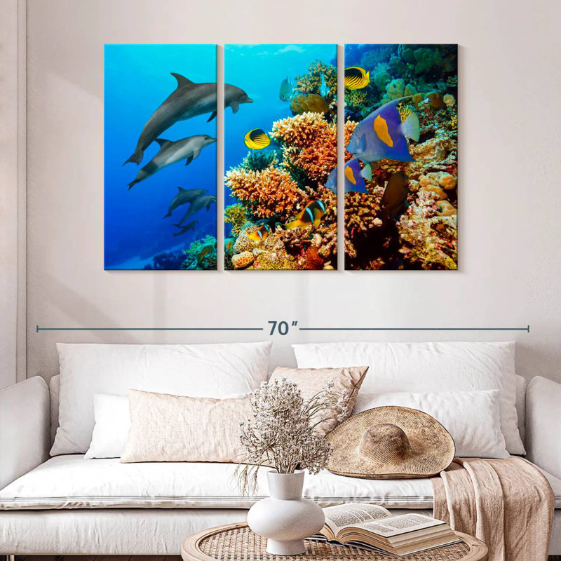 Brampt Reef Sea Life, 32" H x 50" W