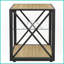 Table basse industrielle peu encombrante pour le salon et amp; Chambre à coucher, verre trempé facile à nettoyer et amp; Plateau en bois et bois aggloméré-339876615