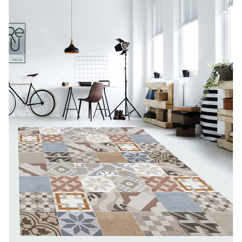 Verdel Vinyl Machine Printed Area Rug, Runner 80 x 300cm