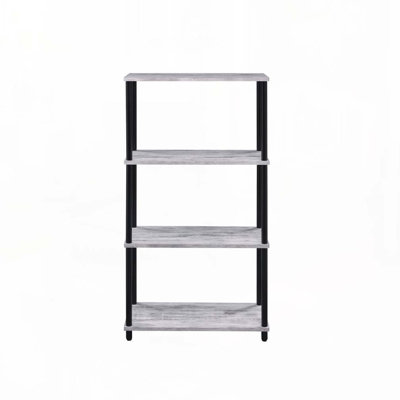 Nypho Antique White & Black Finish Bookshelf