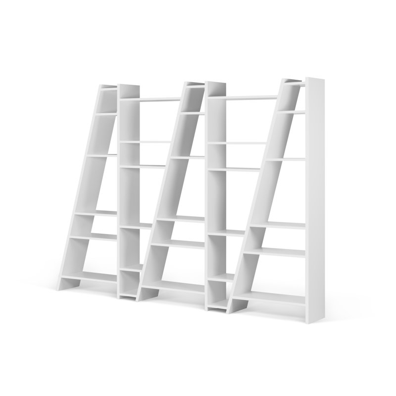 Geometric Bookcase, Pure White