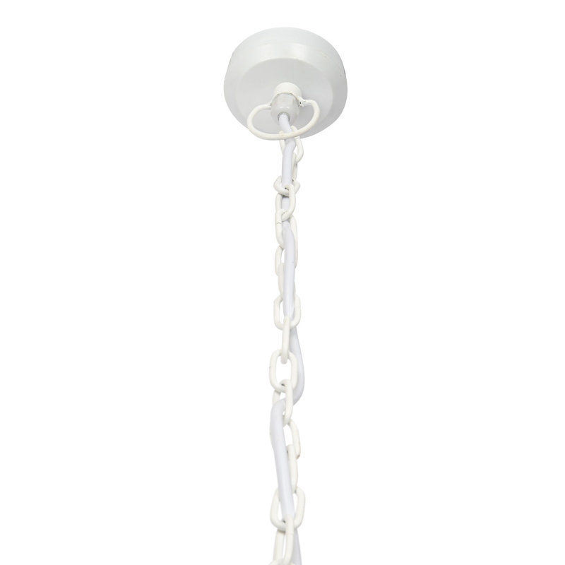 Folsom Black 1 -Bulb Outdoor Pendant, 16" H x 20" W x 20" D, Antique White