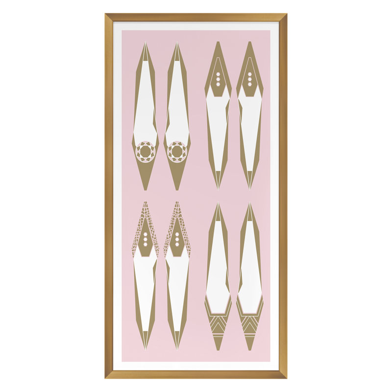 Shoe Collection Print by Blinco, Olivia, Gold Single Picture Framed