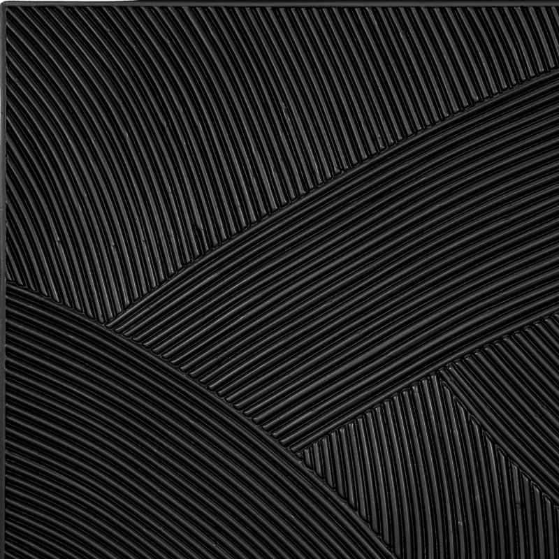 Swirl Rattan Headboard, King, Black