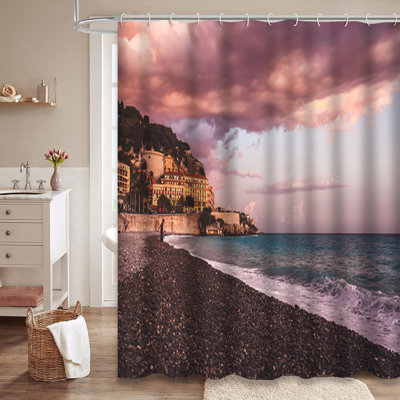 Rideau de douche France Beach Man
