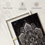 Impression sur toile noir et blanc Mandala-1381979268