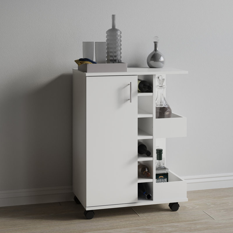 Oaklyn Wood Kitchen Cart, White