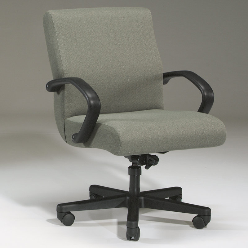 Polyester Blend Conference Chair, Black, Walnut, Tilt Lock Included