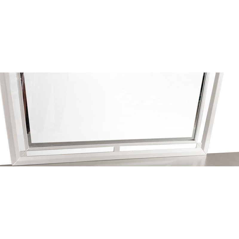 G6800-m Miroir de chambre à coucher en champagne - bas, à fixer sur la commode, imitation bois argenté de qualité, placage