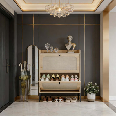Armoire de rangement étroite pour chaussures, armoire à chaussures, armoire de rangement