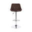 Swivel Upholstered Adjustable Height Counter Stool with Metal Frame-1598505385