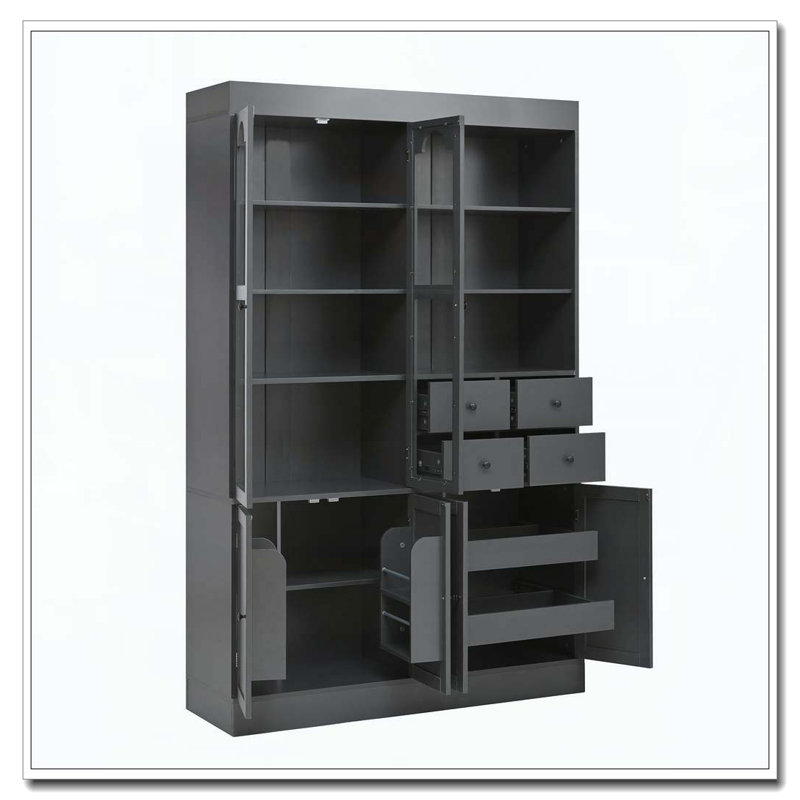 Grand garde-manger autoportant Buffet Hutch, Gris