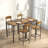Square Industrial Small Dining Table Set, Bar Table and Chairs Set-156743691-156743690-156743689