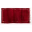 Tapis Mid-Century Tulu avec structure unie rouge et ivoire