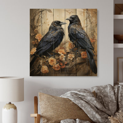 Jareka Crow Golden Regency I sur impression sur bois