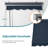 Polyester Cover Patio Window Awning, Manual Retractable Sunshade Canopy-93764369