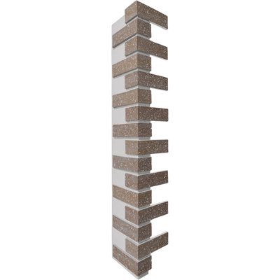 Outside Corner for EverStone Faux Traditional Brick Siding Panels, 8"W x 7"D x 43"H, Claywash Color