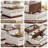 Farmhouse Lift Top Coffee Table Set, Coffee Table And 2 End Tables, Swinging Door Design, Hydraulic Lift Top, Charging Station