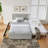 Storage Extendable Beds, Grey Chenille Modern Daybed For Small Home