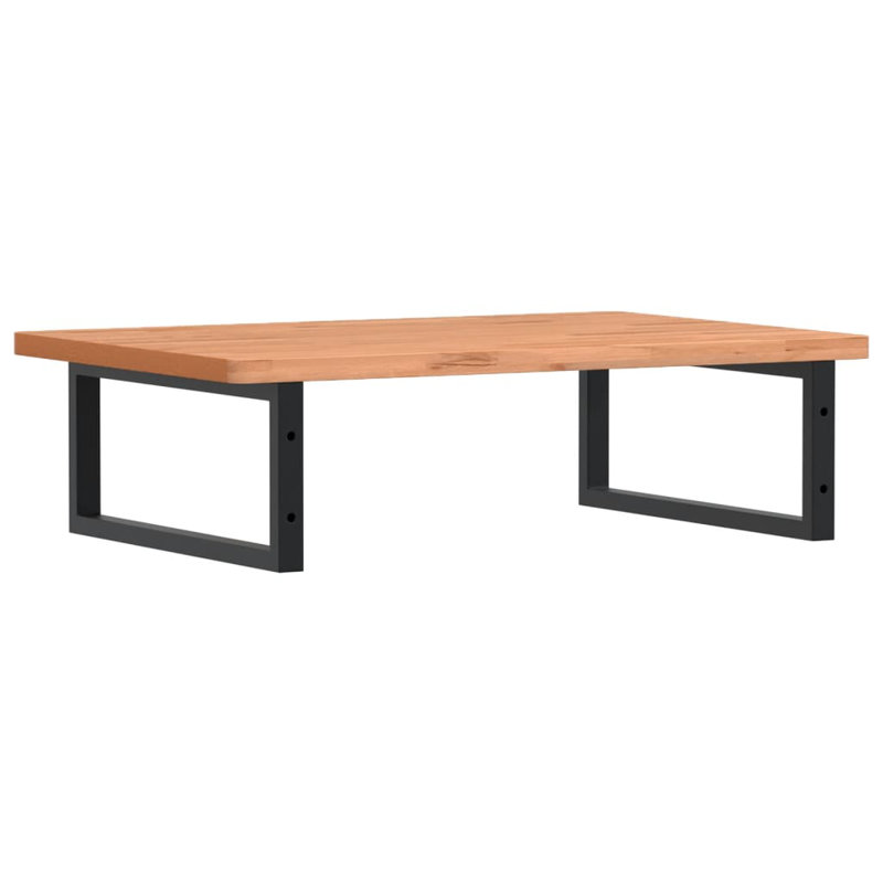 Bryonny 80cm Solid Wood Bathroom Vanity Top, Beech/Black