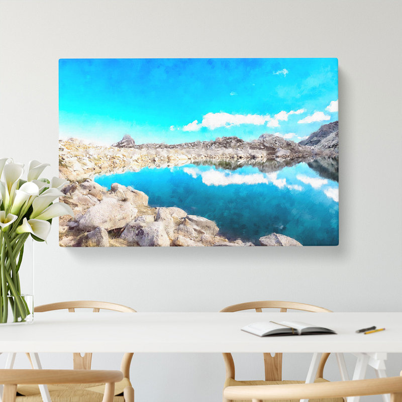 Lac De Bastani Lake In France - Wrapped Canvas, 50cm H x 76cm W x 3cm D
