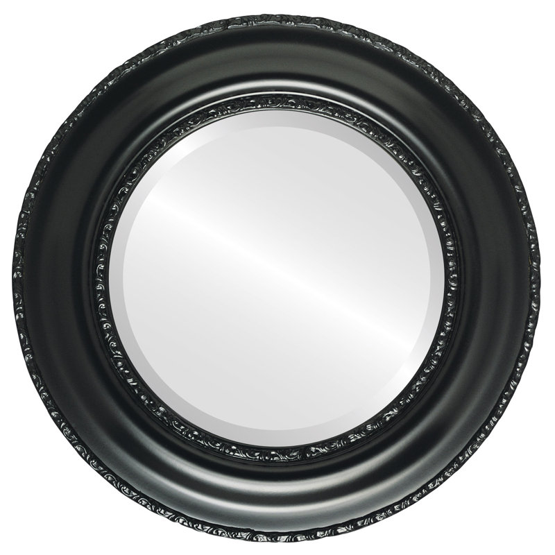 Miroir d'appoint Schillinger, H 29 po x l 29 po, Noir mat
