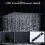 Pomme de douche 12 po style noir mat - Ensemble de luminaire de salle de bain mural 12 po, disque de céramique équilibré, portatif, système de disque-124464711