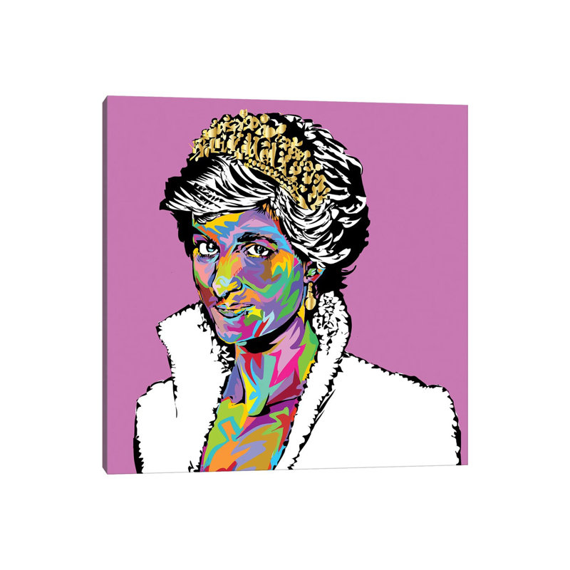 «Diana» par Technodrome1 - impression d'art graphique, Aucun mat, Toile tendue, H 12 po x l 12 po x P 0,75 po