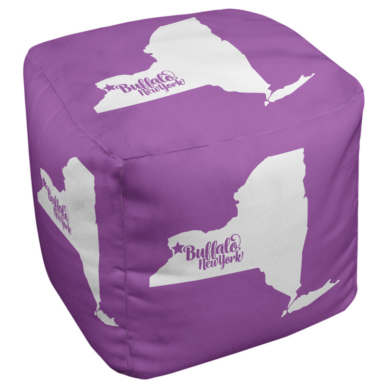 Repose-pieds cube new york buffalo, Violet