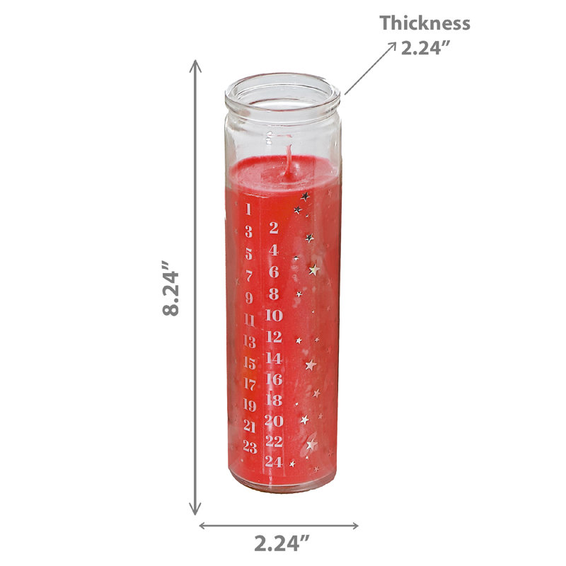 Bougie parfumée à compte à rebours de l'Avent 10,6 oz (Étoile) - Ensemble de 2