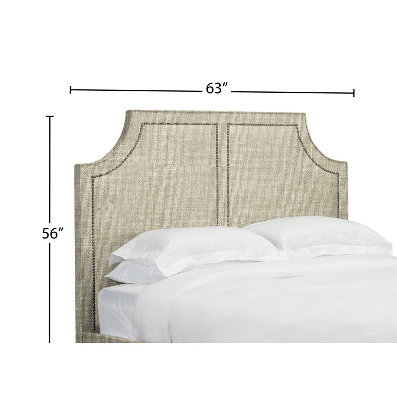 Tête de lit à panneau rembourré Tabor, Lin - Beige, Grand