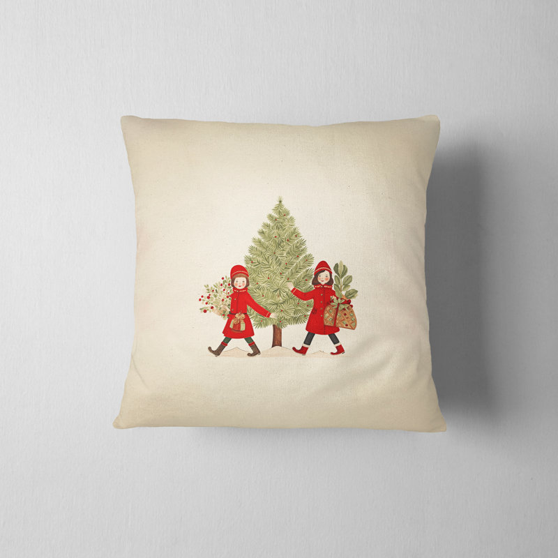 Housse de coussin Christmas Hello, H 16 po x l 16 po