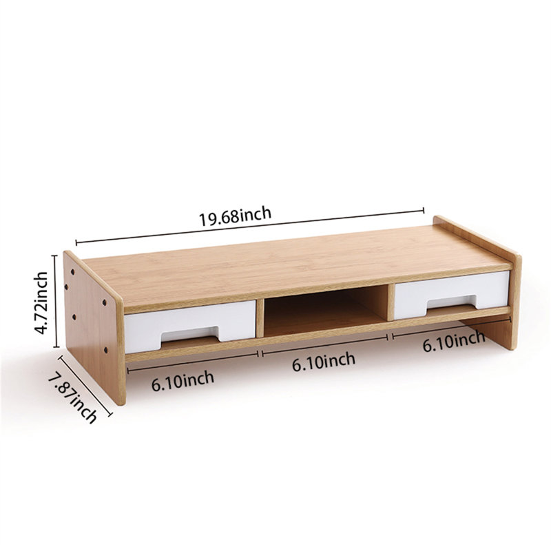 Support pour écran d'ordinateur de bureau avec rangement