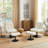 Upholstered Swivel Accent Chair With Ottoman-499478384