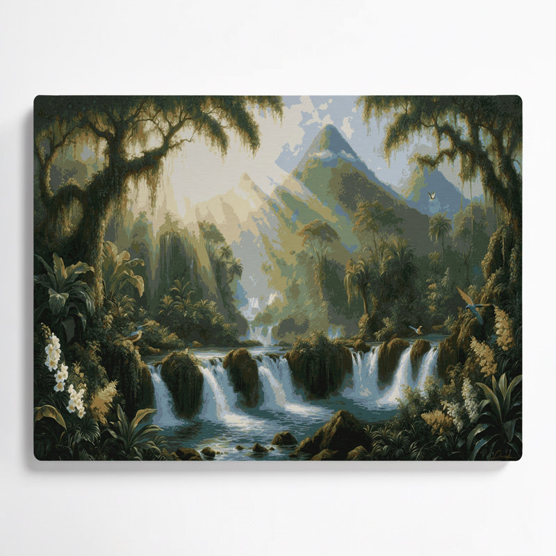 Art mural vert en métal «Cities Dominica», H 144 po x l 216 po x P 0,05 po