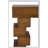 Geometric Block Stacked Wood Console Table