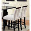 Ensemble de 2 chaises en simili cuir noir et blanc
