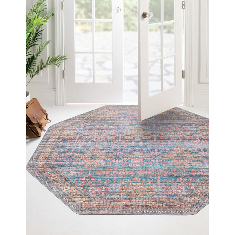 Hadsell Chenille Indoor Rug, Octagon 7'10" x 7'10"