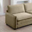 Fauteuil en velours côtelé brun clair, assorti à plusieurs canapés, repose-pieds confortable en tissu brun clair, convient à divers styles de détente-1482785407