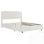 Grand lit plateforme avec tissu bouclé-122748537