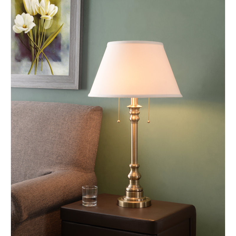 Metal Table Lamp, Antique Brass