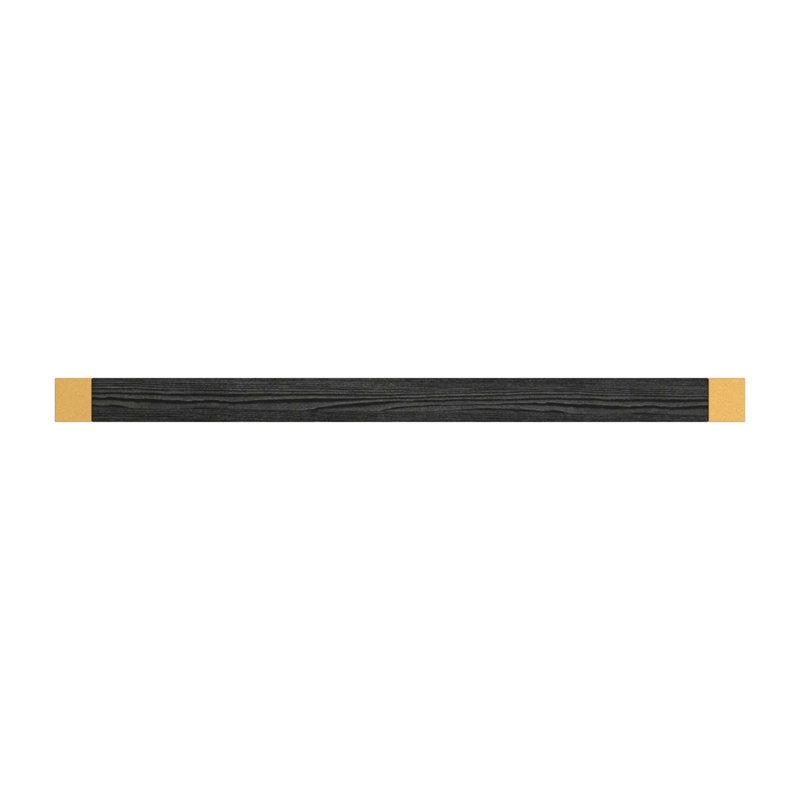 Monroe Bar / Handle Pull, Brushed Golden Brass/Black Wood, 18"