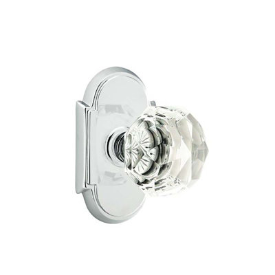 Emtek Passage Knobset w/ #8 Rosette and Diamond Glass Knob