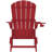 Folding Adirondack Chair Set Of 4, SGS Tested, Wooden Textured With Cup Holder, Heavy All-Weather HDPE Comfortable Set Poolside Backyard Lawn,Red-125440481