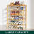 5-Tier Bamboo Shoe Rack, Sturdy Stackable Shoe Organizer, Free Standing Wooden Shoe Storage Shelf For Closet, Entryway, Garage, And Front Door