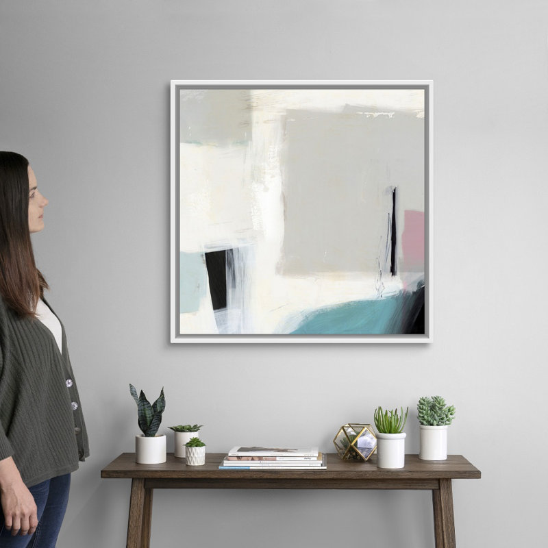 « Soulignement II » par Isabelle Z-impression sur toile, Toile blanche encadrée, H 32 po x l 32 po x P 1,75 po
