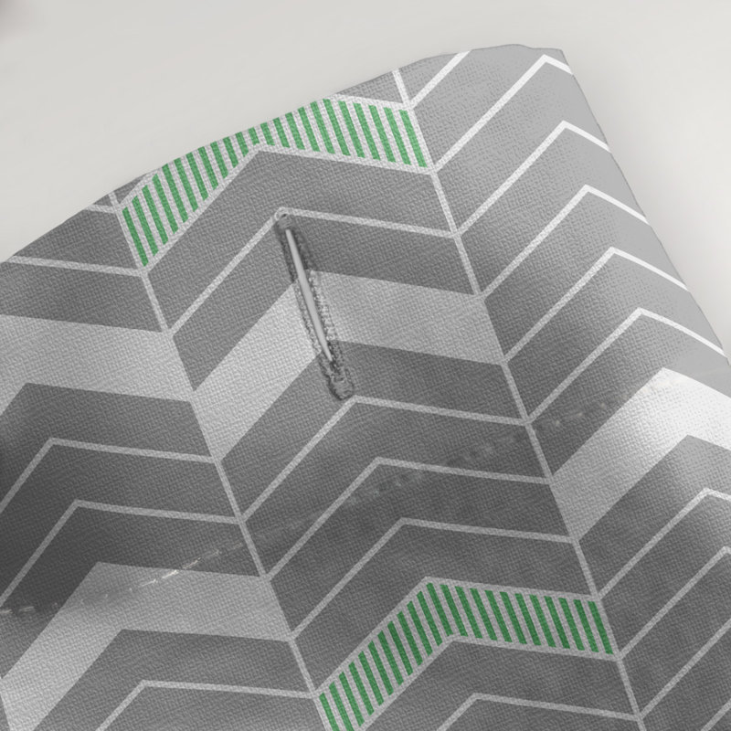 Rideau de douche simple à chevrons, Vert