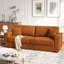 Canapé 87 places en tissu chenille de 87 po, canapé confortable à assise profonde, grand canapé moderne avec accoudoirs larges et coussins, canapé de maison à cadre en bois pour le salon-677668756