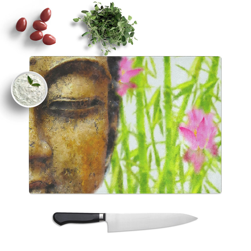 Buddha Statue Vol.8 Painting Chopping Board, 0.4cm H x 20cm W x 28.5cm L